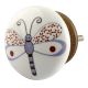 White Base Bee Ceramic Flat Dresser Knob Online